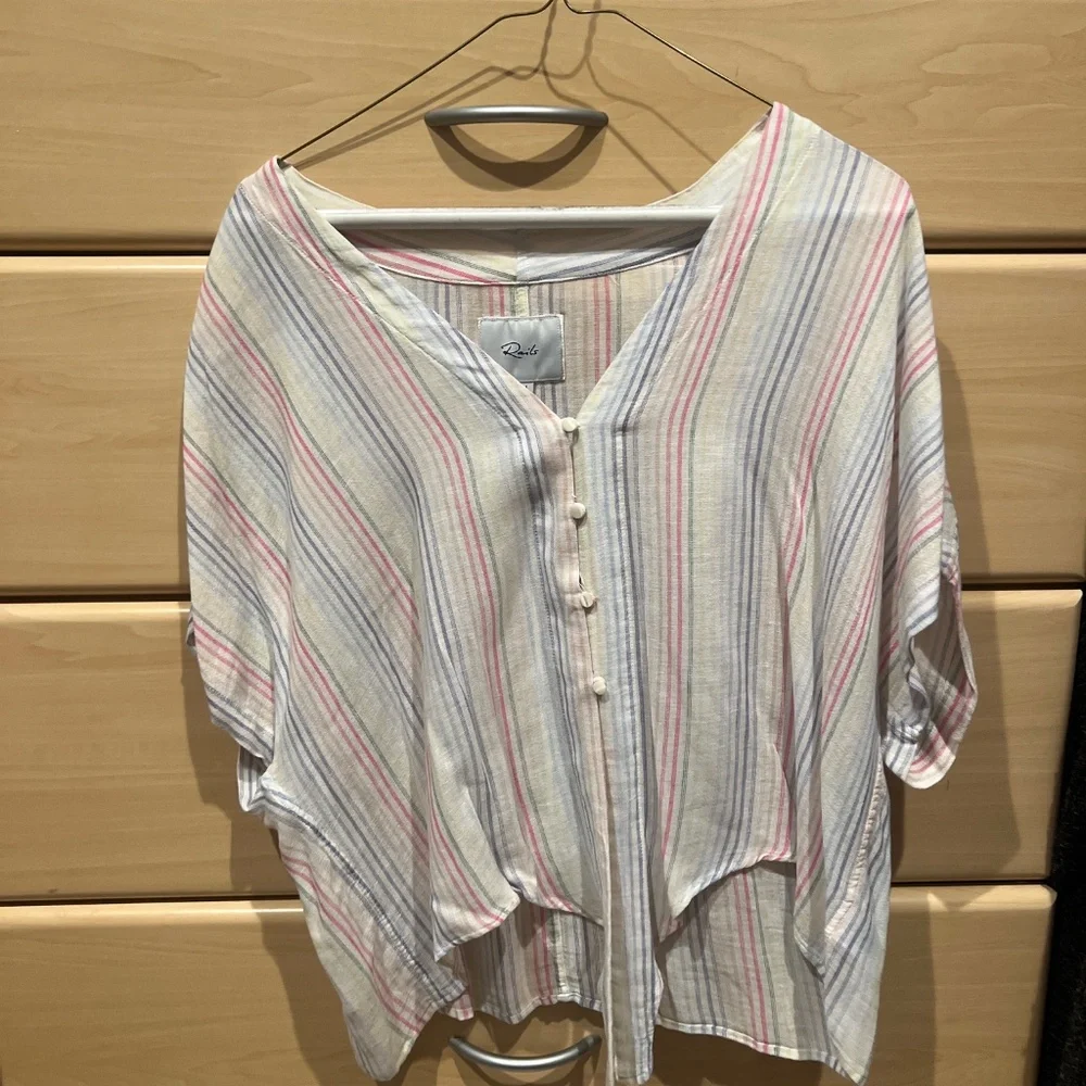 Colorful Striped Button Down, Rails, Size M - Picture 2 of 3